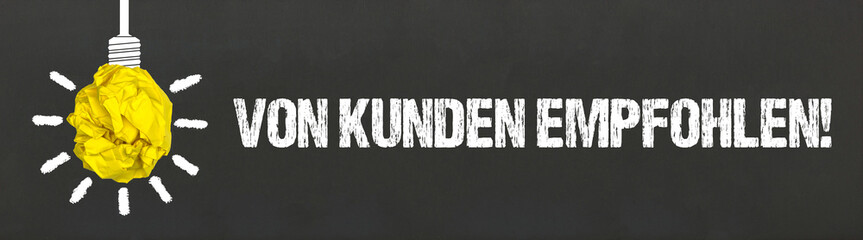 Von Kunden empfohlen! / Glühbirne auf Tafel