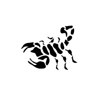 abstract black scorpion vector design template