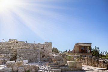 The ruins of the palace of Knossos
