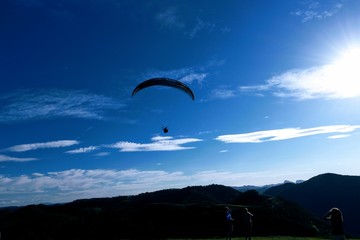 paraglider in the sky