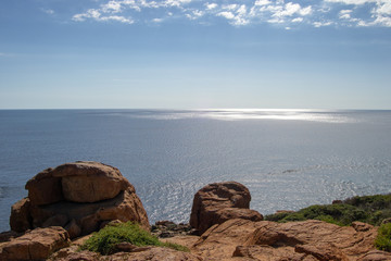 Fototapeta na wymiar Landscape of a isolated beach in Australia at sunny day