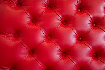 Red leather sofa background