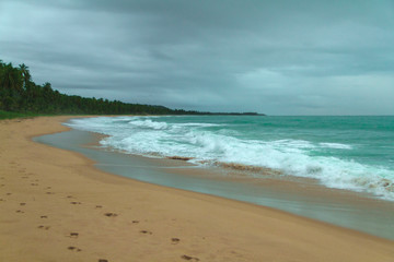 Sands of Mermaid (sereia) beach in Maceio, Brazil 