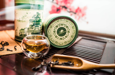 gift box tea green red