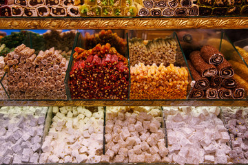 Sweets in the Turkish market.