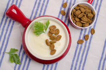 Thick vegetable cream soup