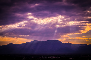 rays of light through clouds 