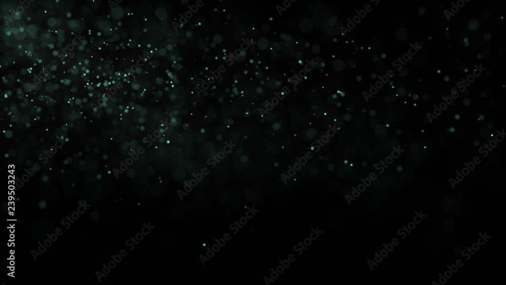 Poster dust particles. abstract background of particles. 3d rendering. dots background. futuristic digital 