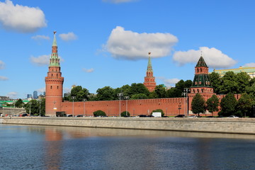 Fototapeta premium Moscow River, Kremlin Embankment and Moscow Kremlin