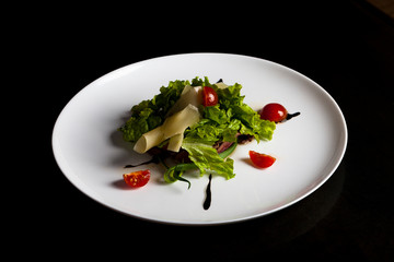 fresh vegetable salad on a plate