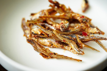 Fried anchovies
