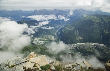 Montnlanc  mountain in the Chamonix Alps