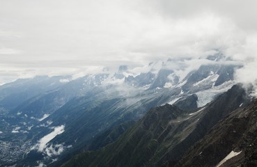 Montnlanc  mountain in the Chamonix Alps