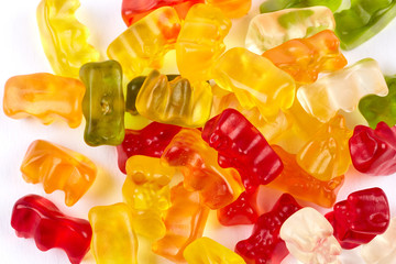 Bear Shape Jelly And White Background