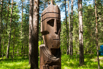 wooden statue