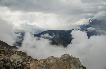 Montnlanc  mountain in the Chamonix Alps