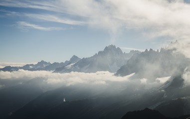Montnlanc  mountain in the Chamonix Alps