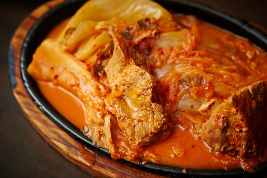 Korean spicy pork and kimchi 