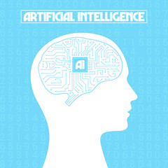 Artificial Intelligence Brain CPU Vector