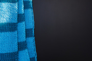 knitted striped scarf close-up