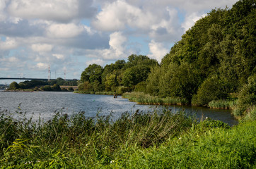 Fototapeta premium Rader Hochbrücke am Nord-Ostsee.Kanal 
