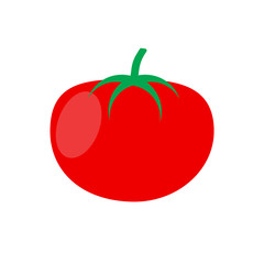 Tomato in cartoon style. Healthy food vector illustration