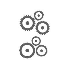 Gears vector icons. Gear wheel machine signs