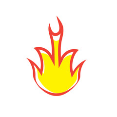 Fire border pattern. Flame border vector pattern