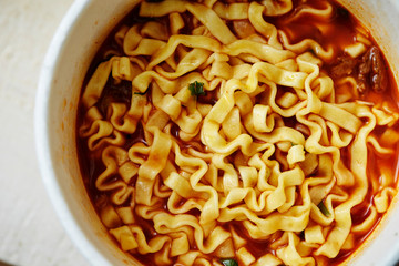 Korean spicy instant noodle 