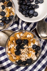 cranachan, a very traditional scottish dessert with blueberries