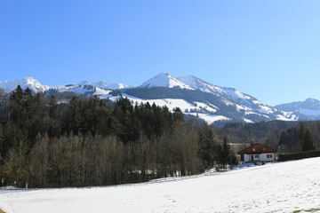 Fototapeta na wymiar fotografias de paisajes varios nieve arboles montañas 