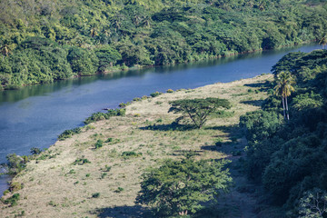 The view from the height of the valley of the river Chavon