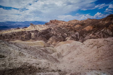 Fototapeta na wymiar Zabriskie Point overlook in Death Valley National Park in California