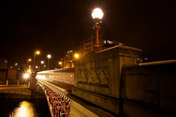Leeds City centre one of the northern power house cities at night