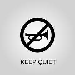 Keep quiet icon. Keep quiet concept symbol design. Stock - Vector illustration can be used for web.
