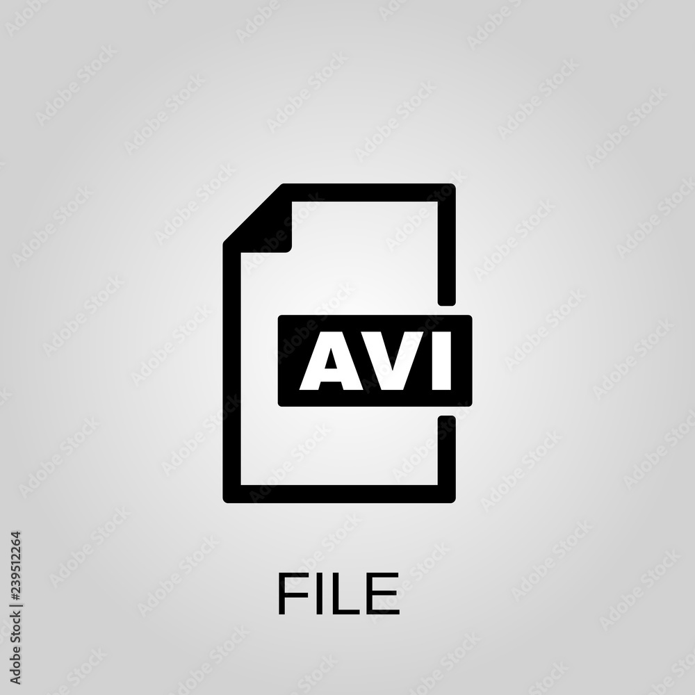 Poster avi file icon. avi file concept symbol design. stock - vector illustration can be used for web.