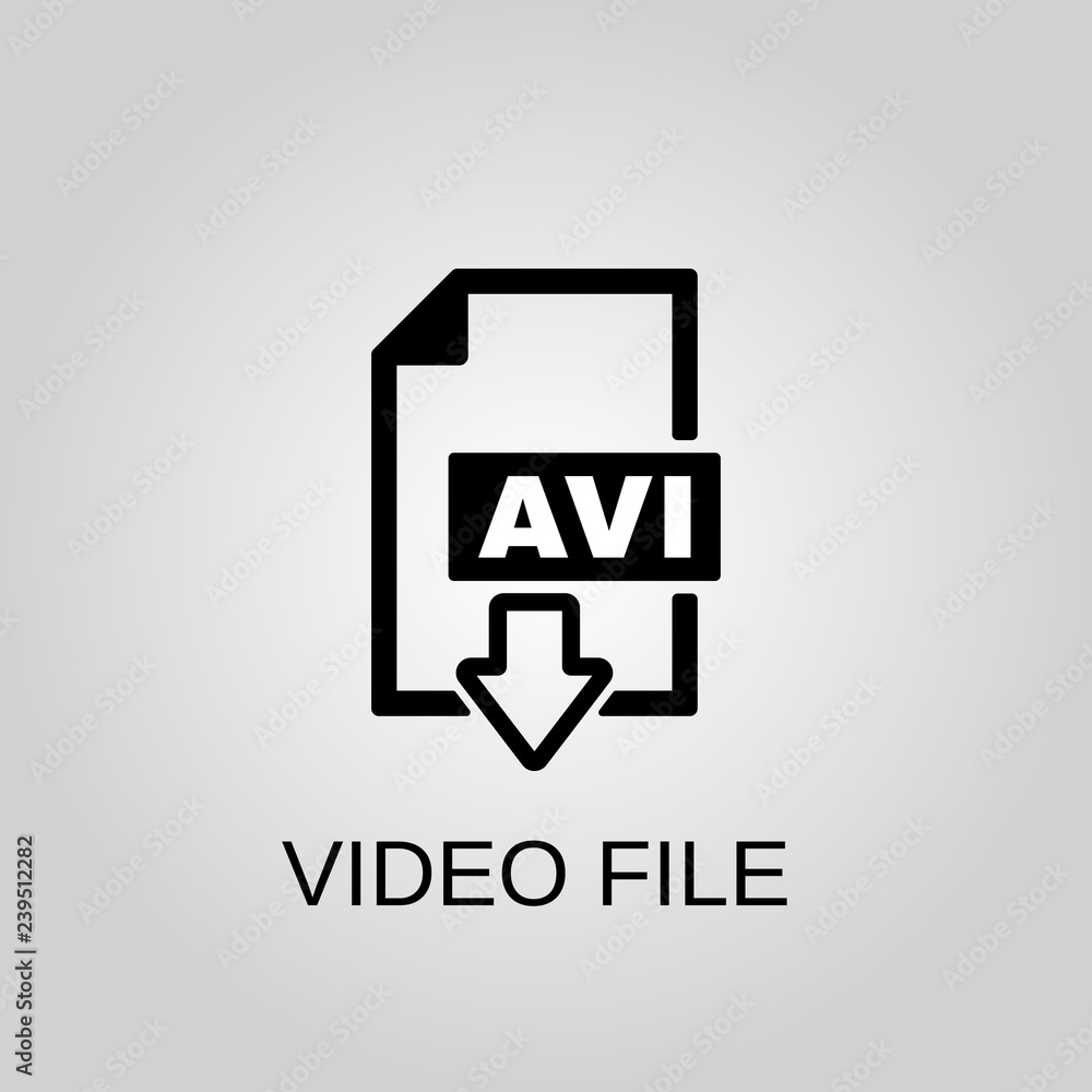 Poster video file icon. avi file concept symbol design. stock - vector illustration can be used for web.
