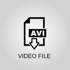 Video file icon. Avi file concept symbol design. Stock - Vector illustration can be used for web.