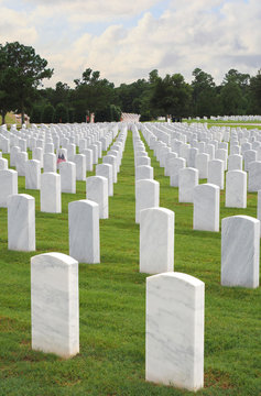 Headstones In Barrancas National Cemetary