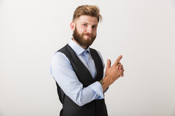 Confident young business man standing