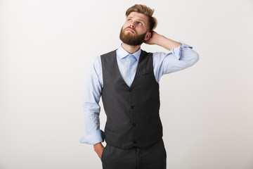 Confident young business man standing