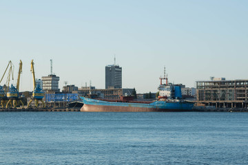 cargo ship in port