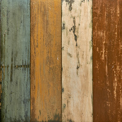 Brown and yellow grungy textured plank background