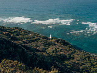 Fototapeta na wymiar a lighthouse in hawaii