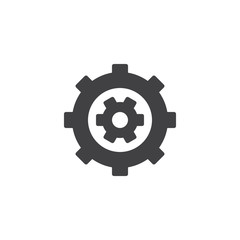 Settings optimization vector icon. filled flat sign for mobile concept and web design. Cogwheel and gear simple solid icon. Symbol, logo illustration. Pixel perfect vector graphics