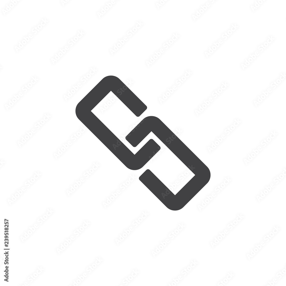 Poster link, chain vector icon. filled flat sign for mobile concept and web design. hyperlink chain simple 