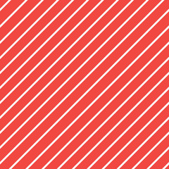 Red white diagonal stripe pattern background. iagonal lines pattern. Repeat straight stripes texture background. Seamless pattern lines.