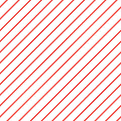 Red white diagonal stripe pattern background. iagonal lines pattern. Repeat straight stripes texture background. Seamless pattern lines.