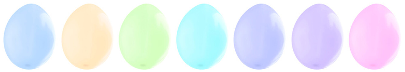  ballons multicolores, fond blanc 