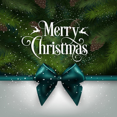 merry christmas greeting template poster design